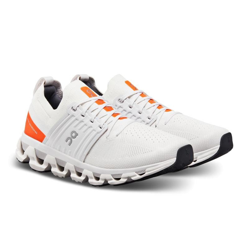 On Running Cloudswift 3 Men's Road Running Shoes Ivory | Flame White | CUFPR-4782