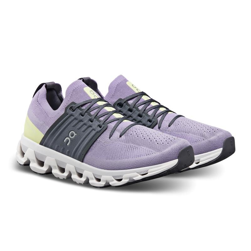 On Running Cloudswift 3 Men's Road Running Shoes Shark | Hay Purple | GXZWL-8412