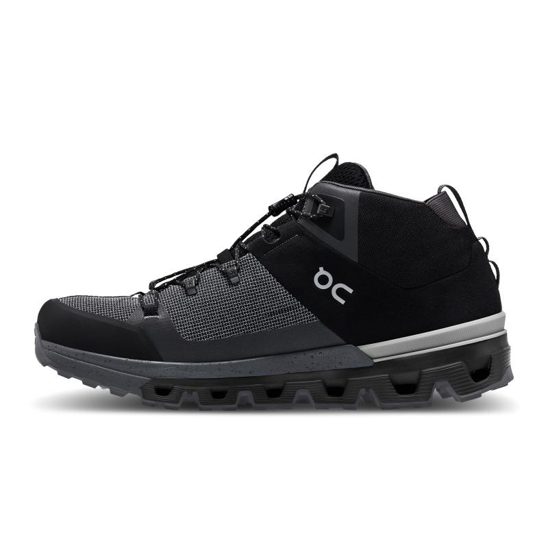 On Running Cloudtrax Men's Hiking Shoes Black | Rock | PEGQB-3764