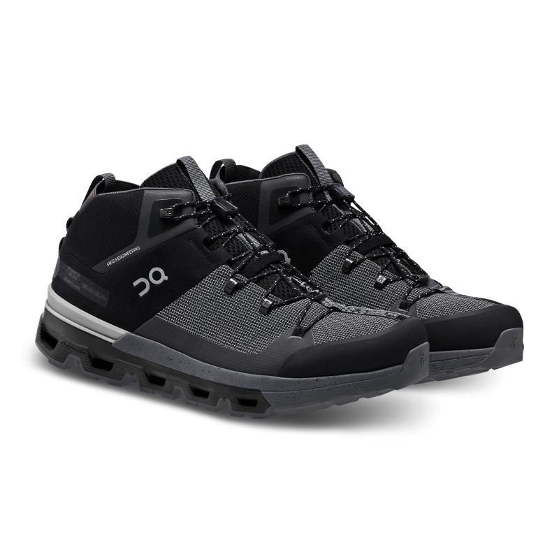 On Running Cloudtrax Men's Hiking Shoes Black | Rock | PEGQB-3764