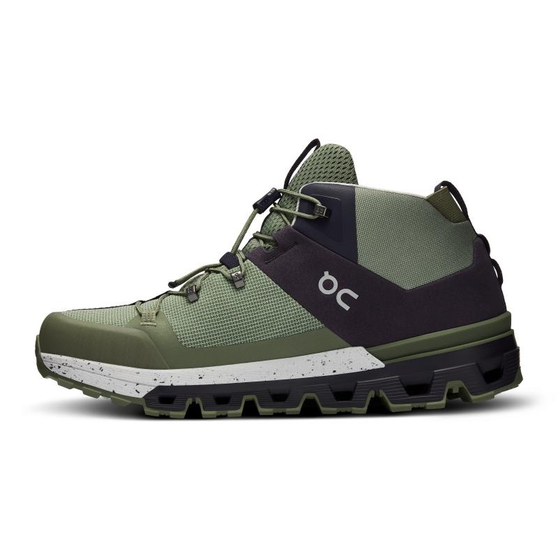 On Running Cloudtrax Men's Hiking Shoes Midnight | Glacier Green | QKYPA-0962