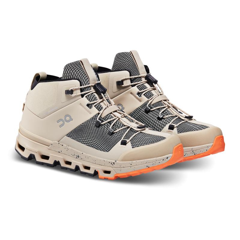 On Running Cloudtrax Sensa Women's Hiking Shoes Sand | Flame Grey | FIJYC-6149