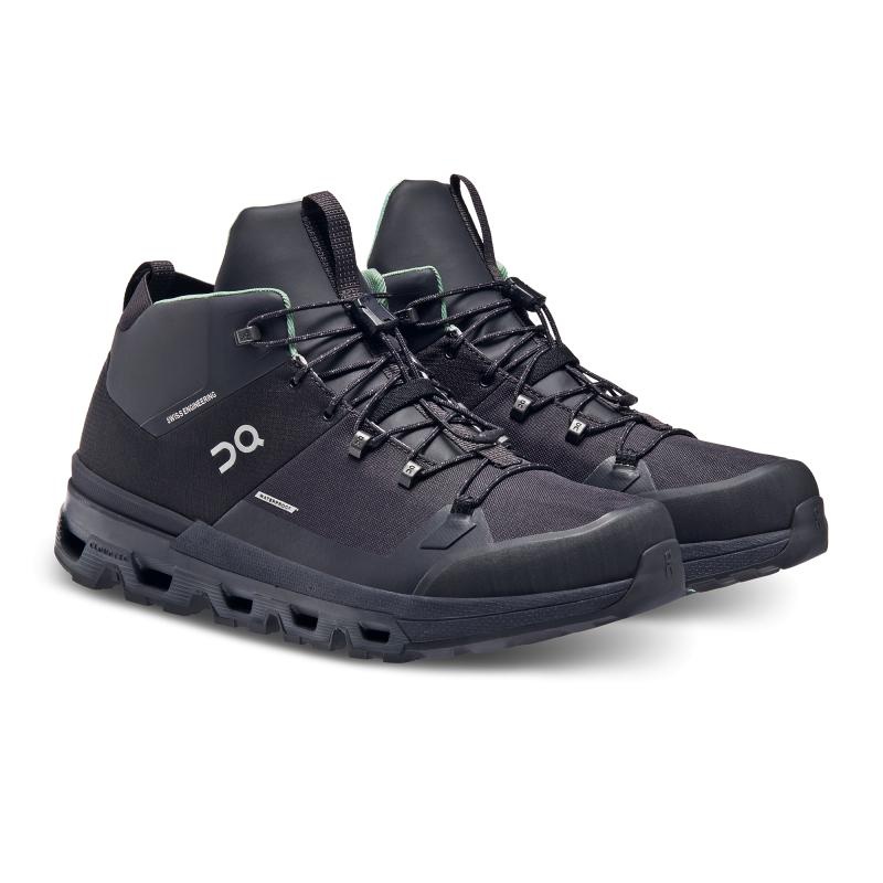 On Running Cloudtrax Waterproof Men's Hiking Shoes Black | NSMEA-0875