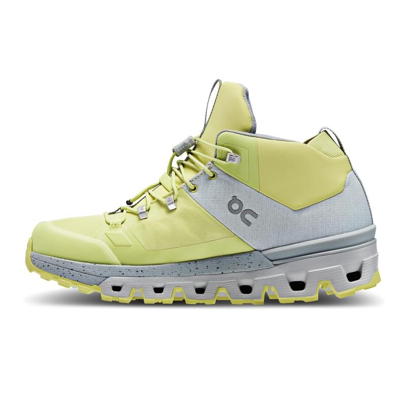 On Running Cloudtrax Waterproof Women's Hiking Shoes Glacier | Zest Grey | LKOZT-3742