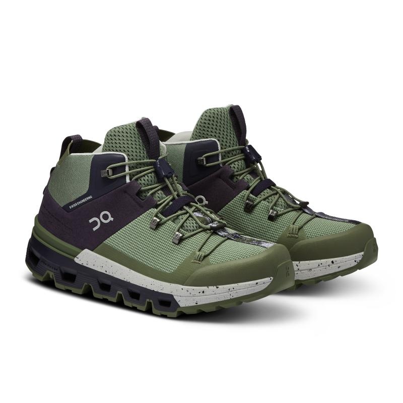 On Running Cloudtrax Women's Hiking Shoes Midnight | Glacier Green | KHVIQ-1234