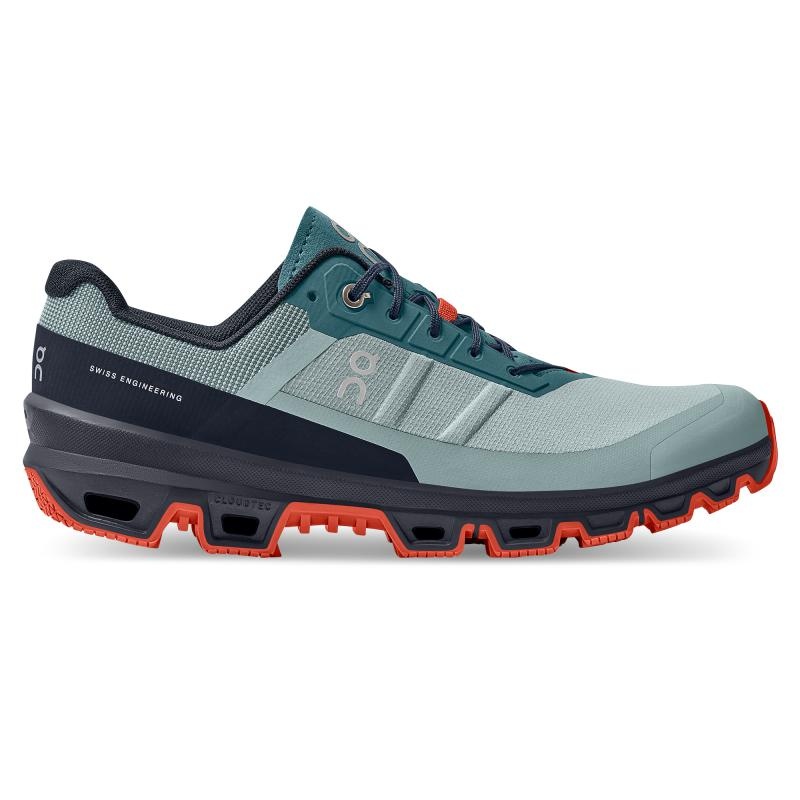 On Running Cloudventure Men\'s Hiking Shoes Cobble | Ink Mint | ZCIDR-8209