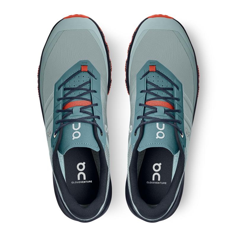 On Running Cloudventure Men's Trail Running Shoes Cobble | Ink Mint | AVYBT-3286