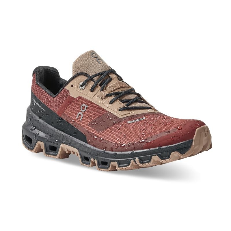 On Running Cloudventure Waterproof Women's Trail Running Shoes Ruby | Magnet Burgundy | QXJFB-7350