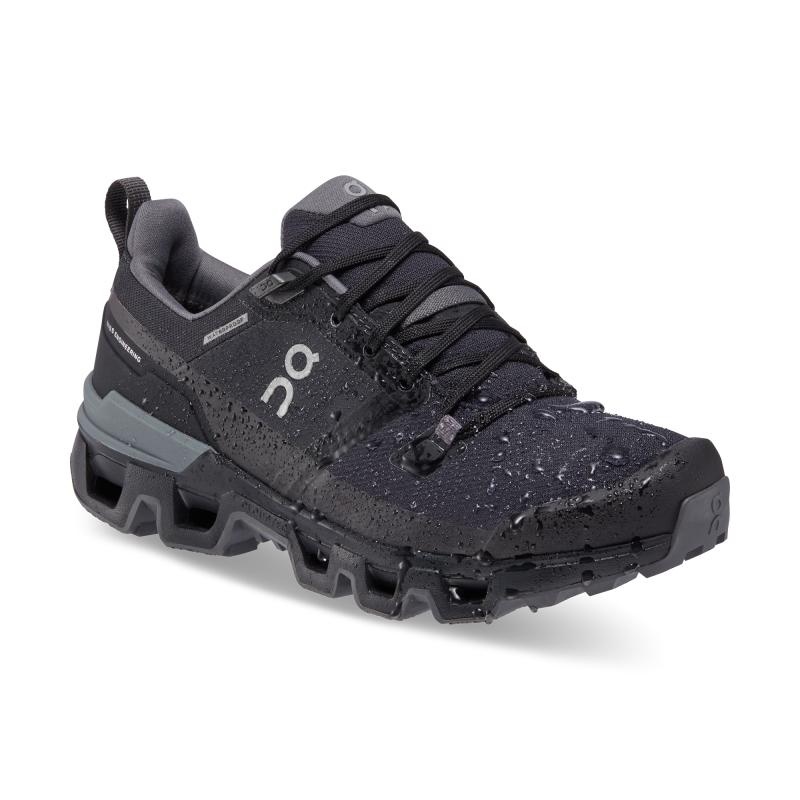 On Running Cloudventure Waterproof Women's Hiking Shoes Black | Eclipse | IFASU-5478