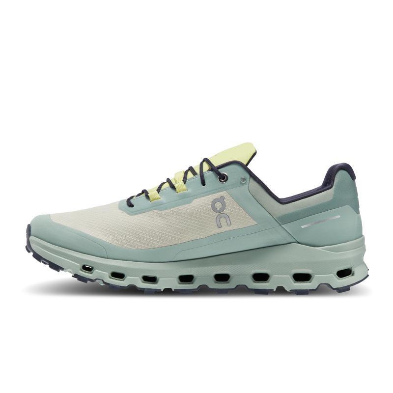 On Running Cloudvista Waterproof Men's Hiking Shoes Chalk | Moss Mint | GAXNQ-1270