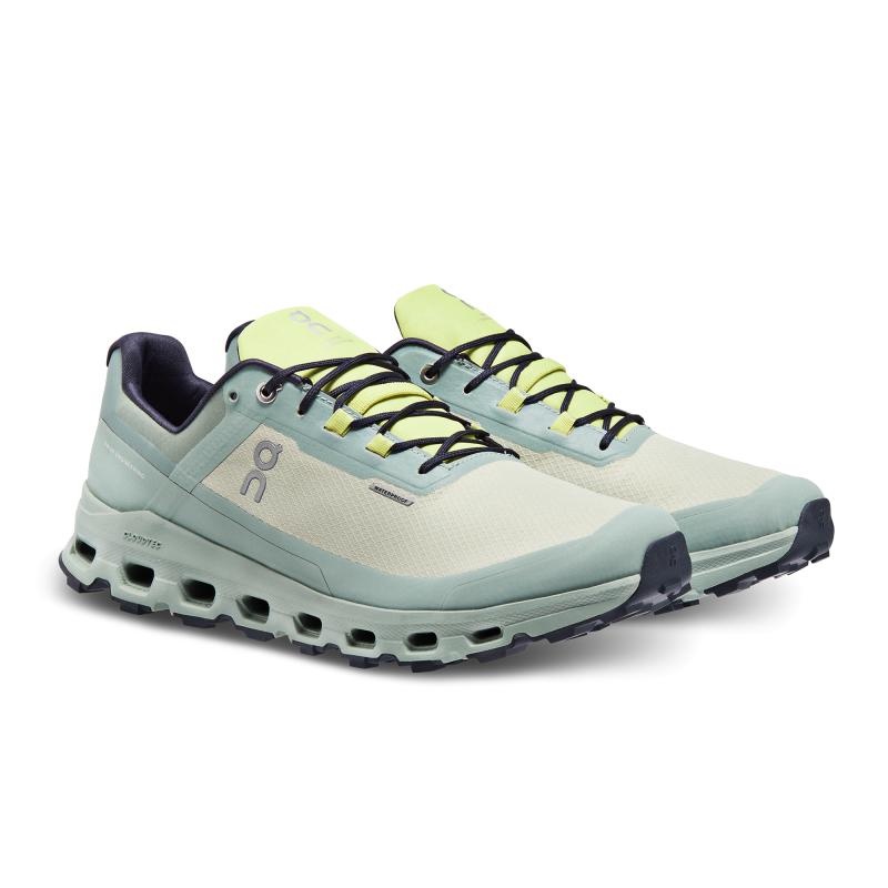 On Running Cloudvista Waterproof Men's Hiking Shoes Chalk | Moss Mint | GAXNQ-1270