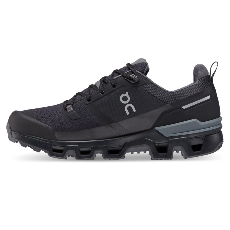 On Running Cloudwander Waterproof Men's Hiking Shoes Black | Eclipse | YEGMT-3276