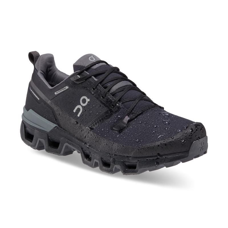 On Running Cloudwander Waterproof Men's Hiking Shoes Black | Eclipse | YEGMT-3276