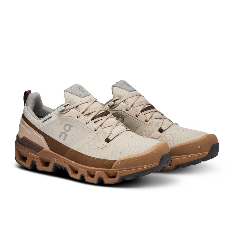 On Running Cloudwander Waterproof Men's Hiking Shoes Pearl | Root Khaki | QEWBN-0498