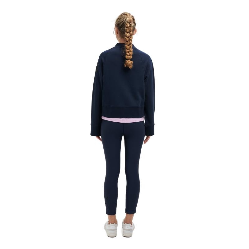 On Running Crew Neck Women's Sweater Navy | JBEGK-4537