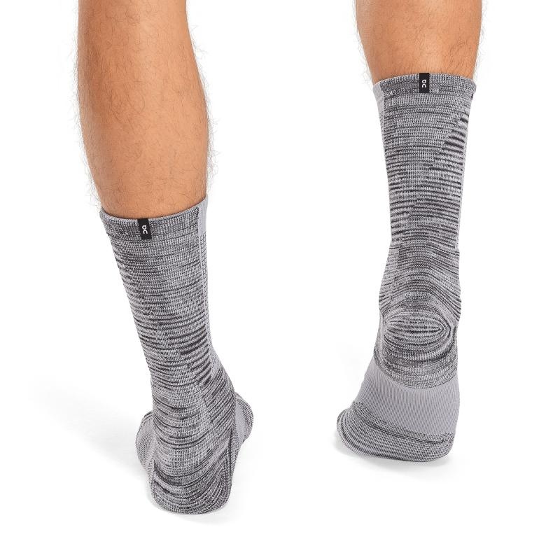 On Running Explorer Merino Men's Sock Lilac | Eclipse Grey | NOYMK-9825