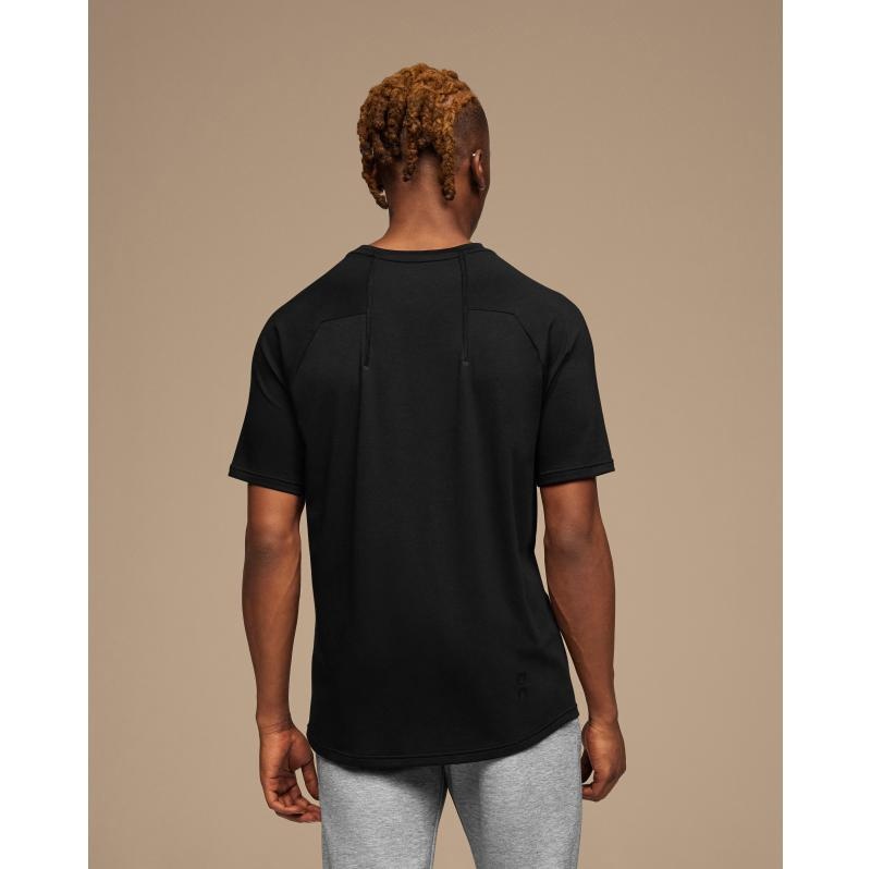 On Running Focus-T Men's T-Shirt Black | SKUOL-3968