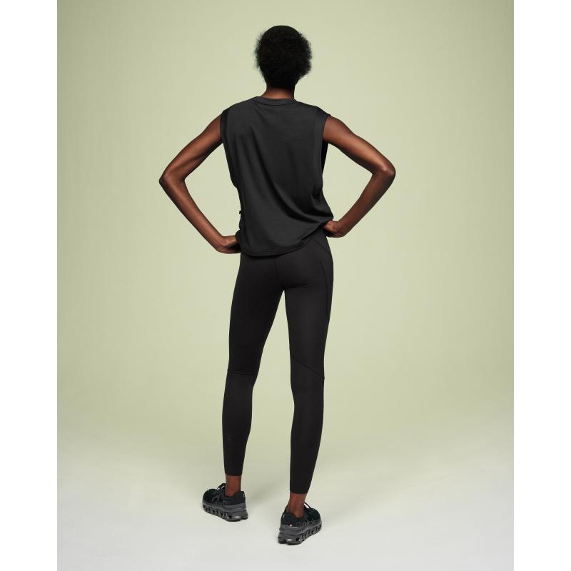 On Running Focus Crop Women's Tank Top Black | RQEDI-5860