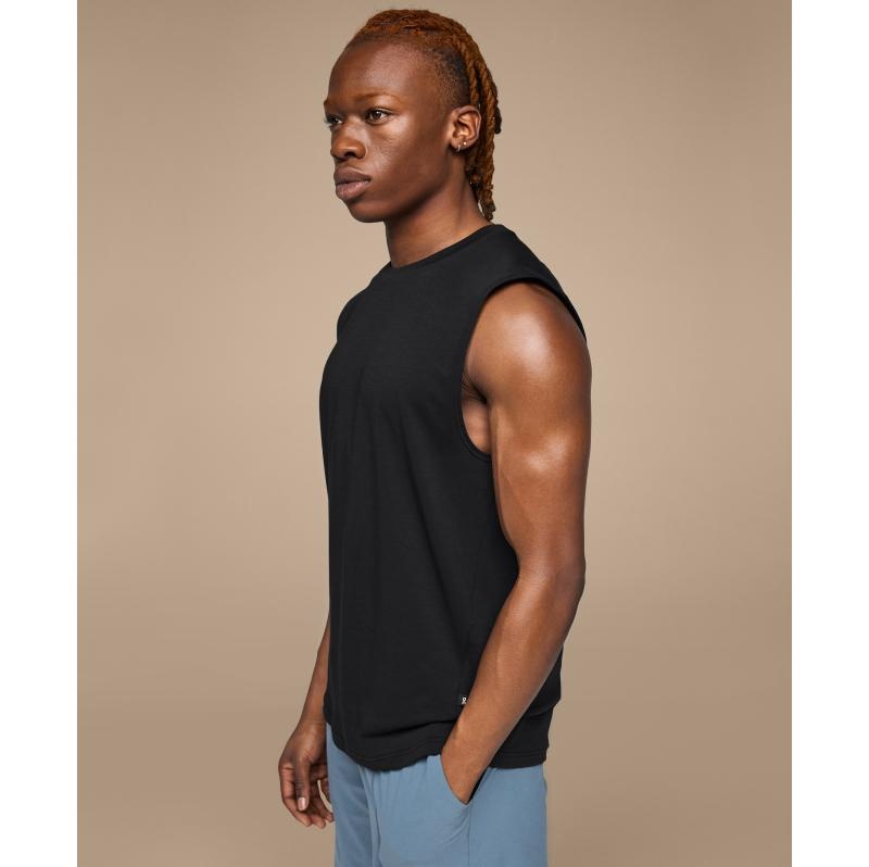 On Running Focus Men's Tank Top Black | GHJEY-2017