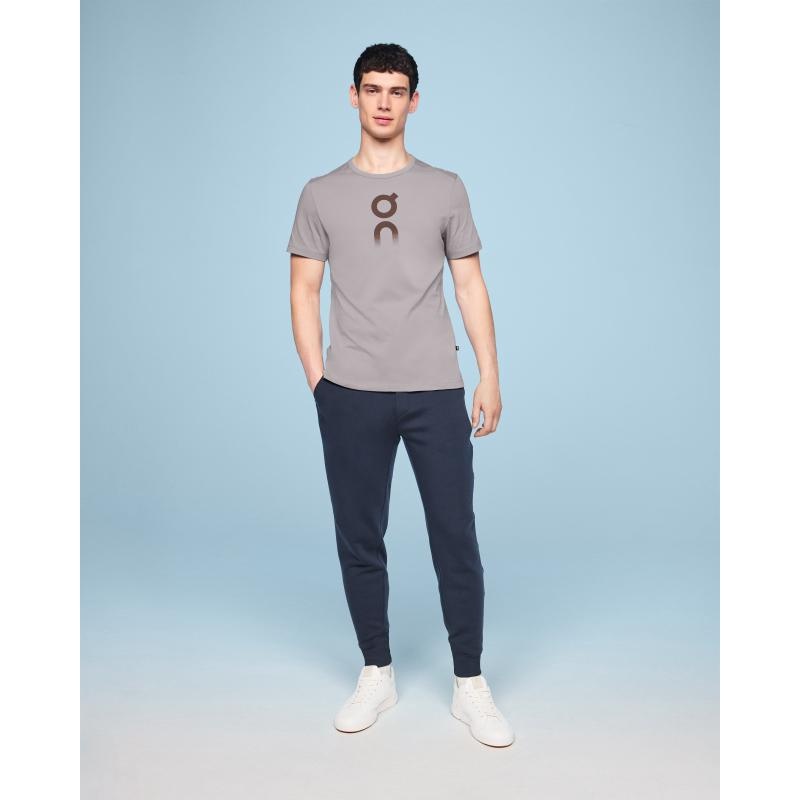 On Running Graphic-T Men's T-Shirt Zinc Grey | IUYRK-4186