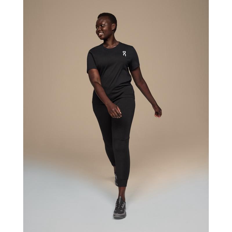 On Running Graphic-T Women's T-Shirt Black | FDUOR-9456