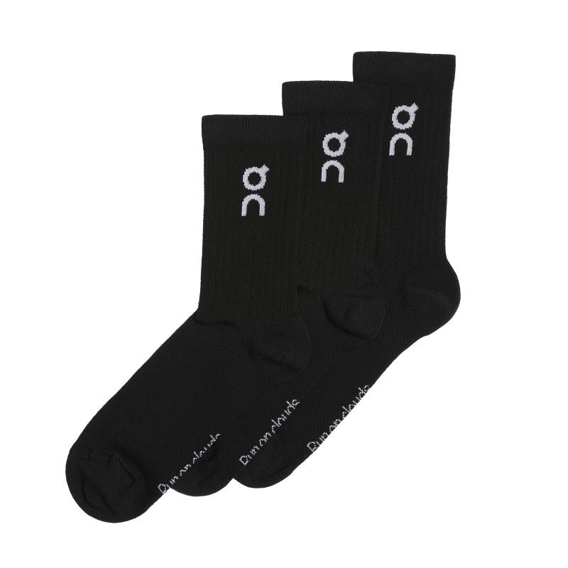 On Running Logo 3-Pack Men\'s Sock Black | OGVWM-7302