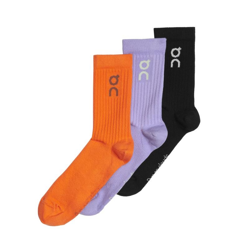 On Running Logo 3-Pack Men\'s Sock Comet | Flame Multicolor | VQGAZ-8673