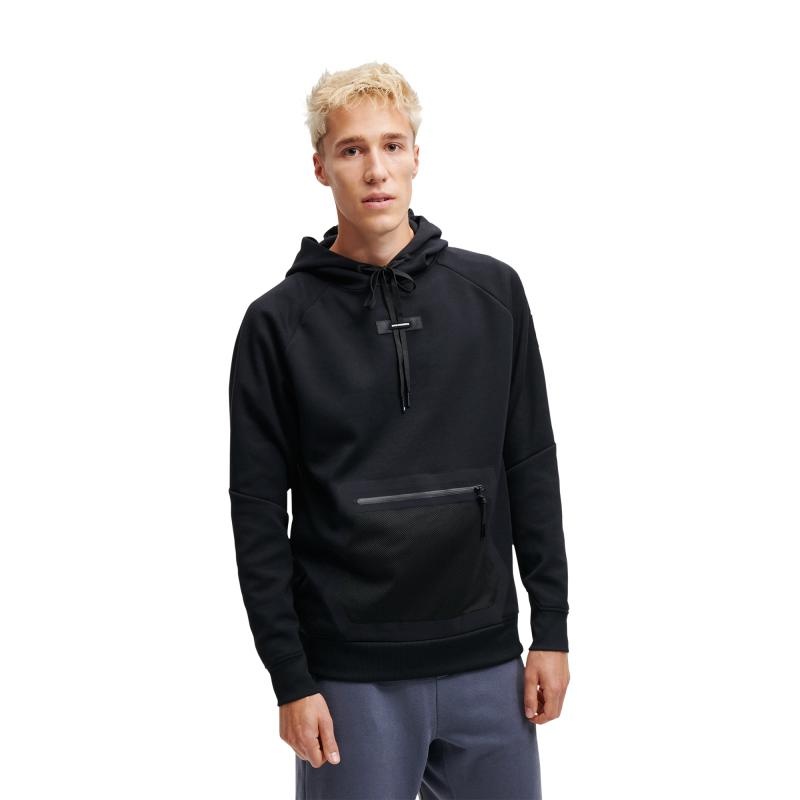 On Running Men\'s Hoodie Black | CZJHI-7690