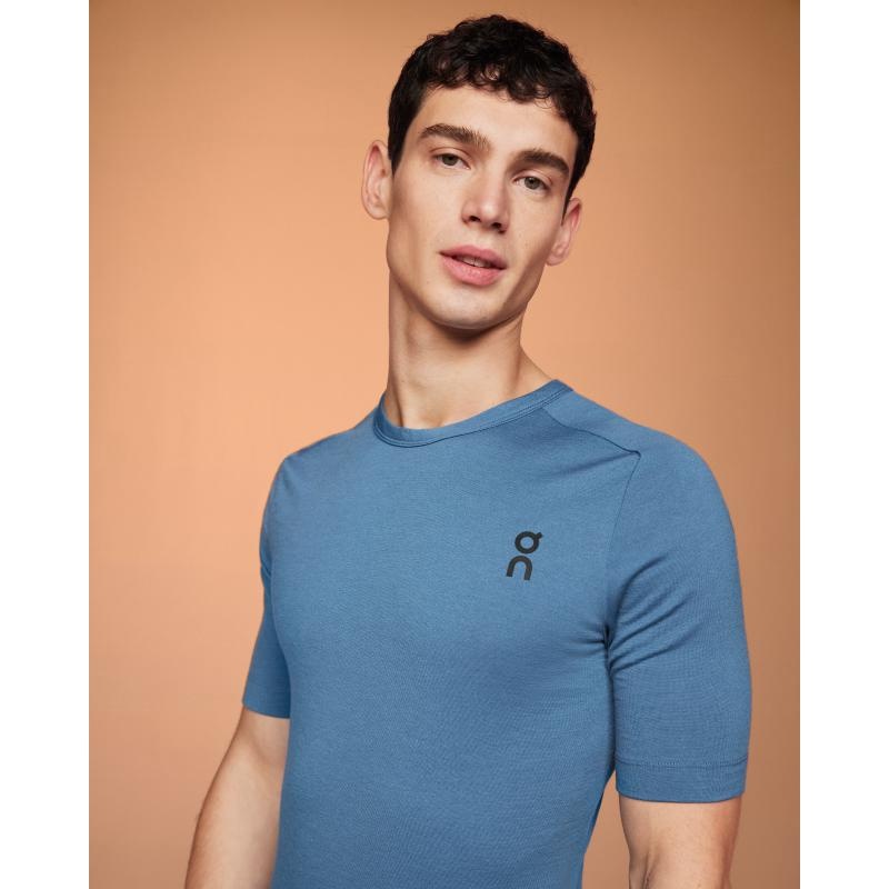 On Running Merino-T Men's T-Shirt Stellar Blue | YJQRH-7369