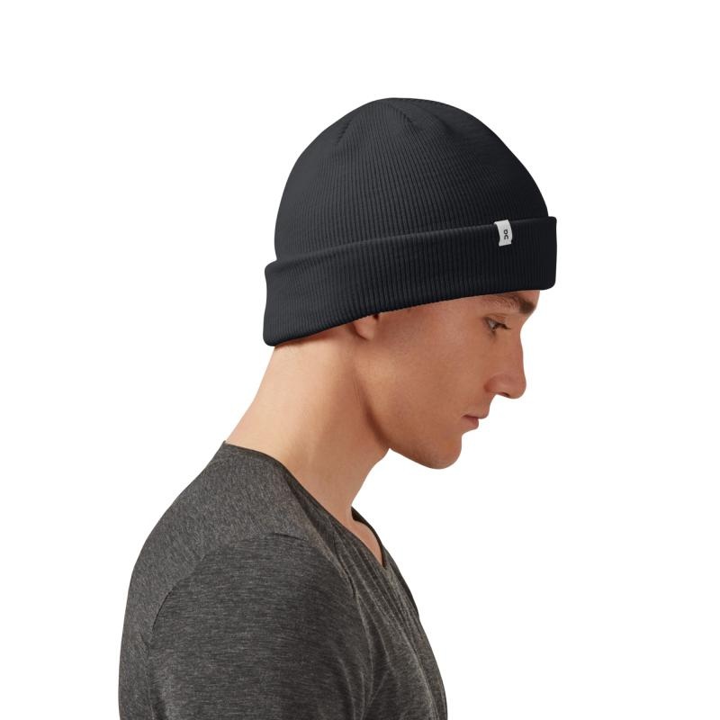 On Running Merino Men's Beanie Black | RUJLG-2874