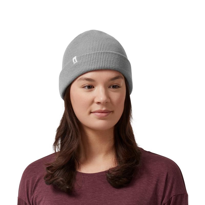 On Running Merino Men's Beanie Lunar Grey | UQZAX-2867