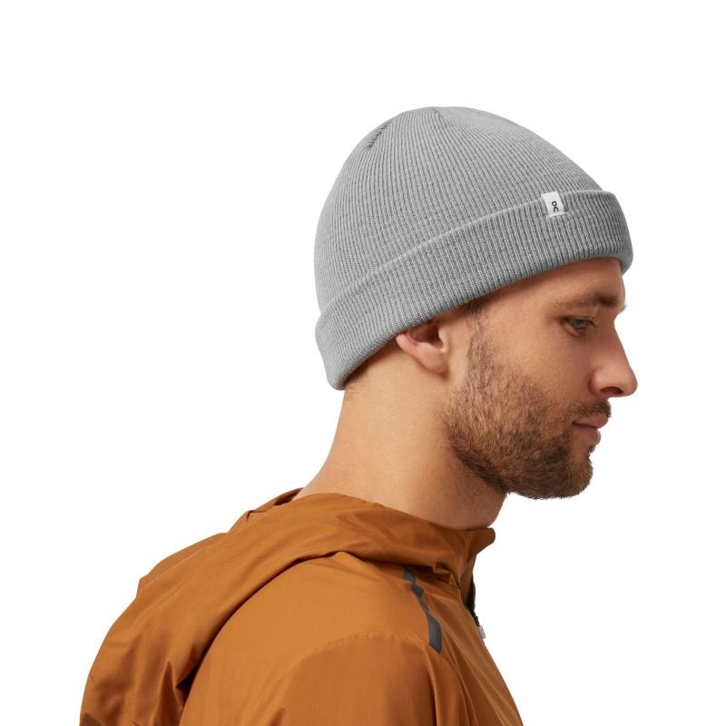 On Running Merino Men's Beanie Lunar Grey | UQZAX-2867