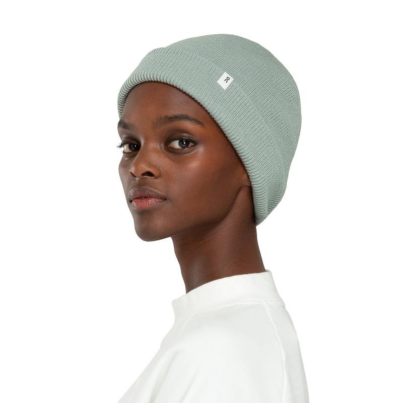 On Running Merino Men's Beanie Moss Mint | LZAMS-5039