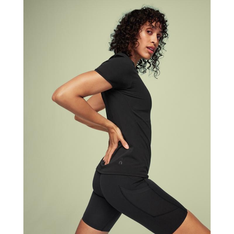 On Running Movement-T Women's T-Shirt Black | JKNXC-2103