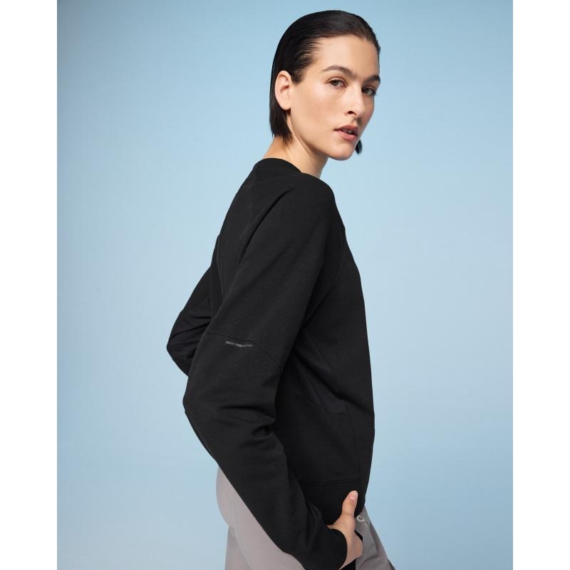 On Running Movement Crew Women's Sweater Black | FZDCV-8174