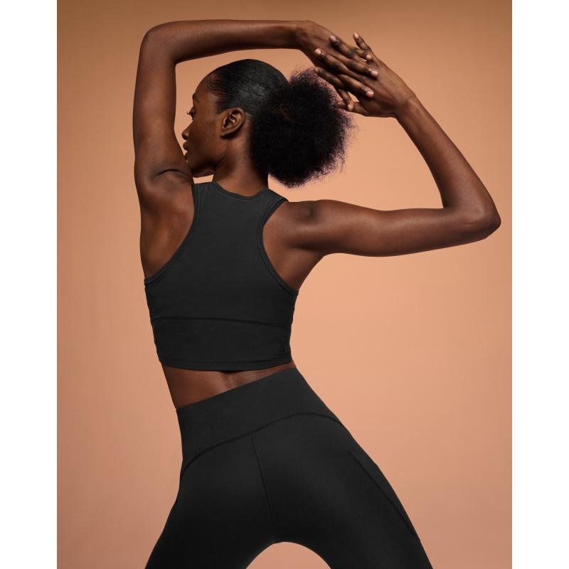 On Running Movement Crop Women's Tank Top Black | DIMNU-2184