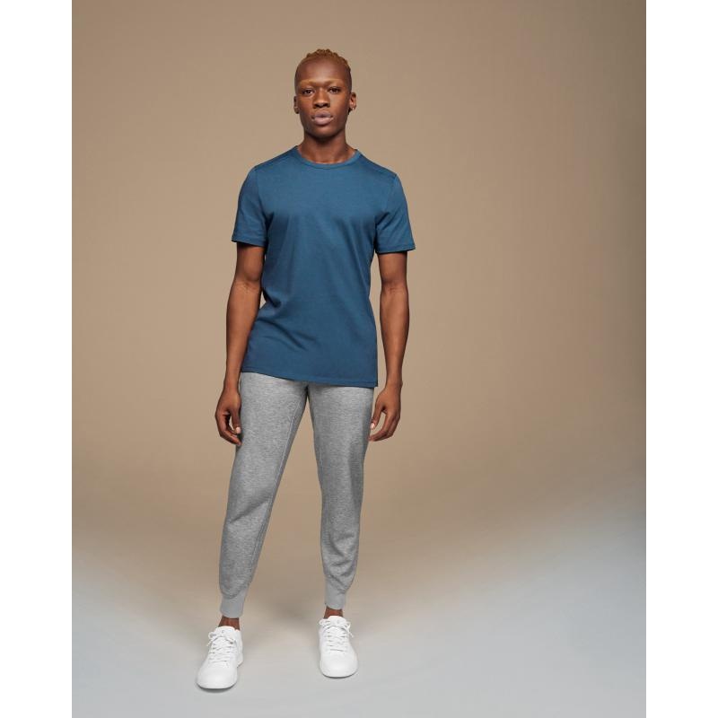 On Running On-T Men's T-Shirt Denim Blue | NQWIX-9657