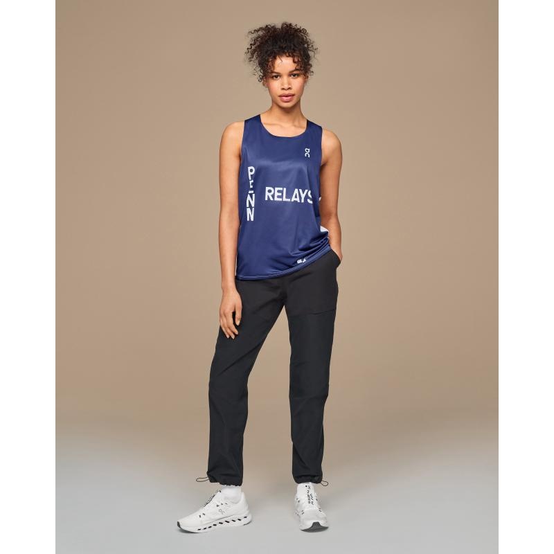 On Running Penn Relays Singlet Men's Tank Top Indigo Blue | DTNLR-0957