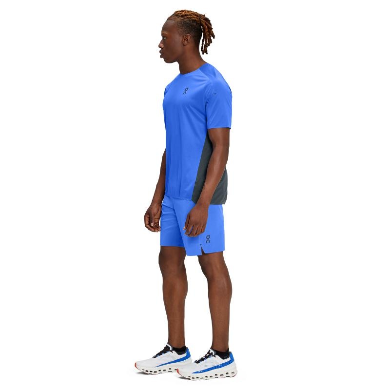 On Running Performance-T Men's T-Shirt Cobalt | Black | DCZKF-8253