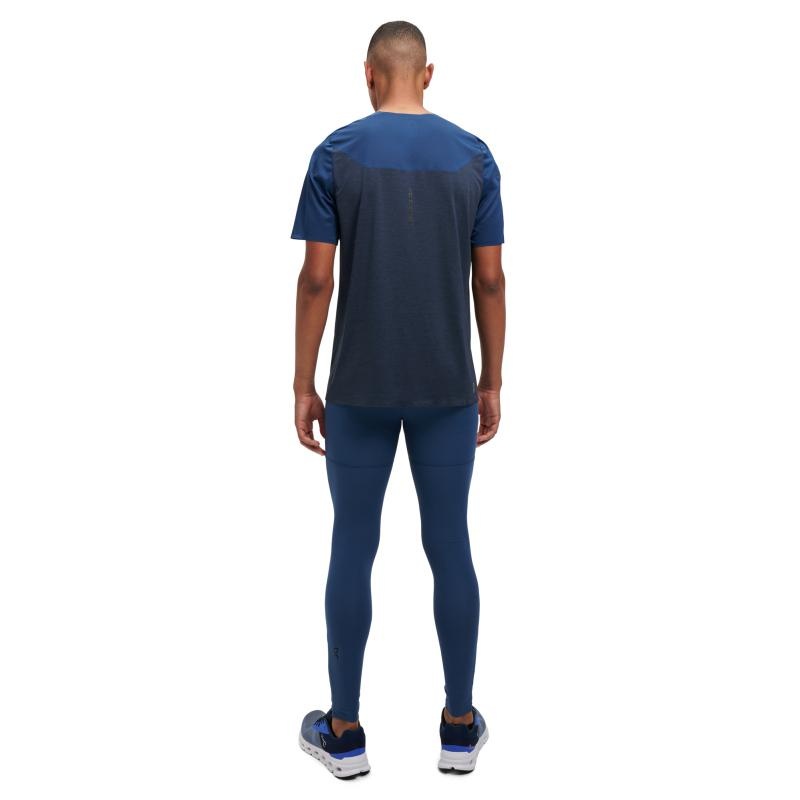 On Running Performance-T Men's T-Shirt Denim | Navy | AXIBK-0583