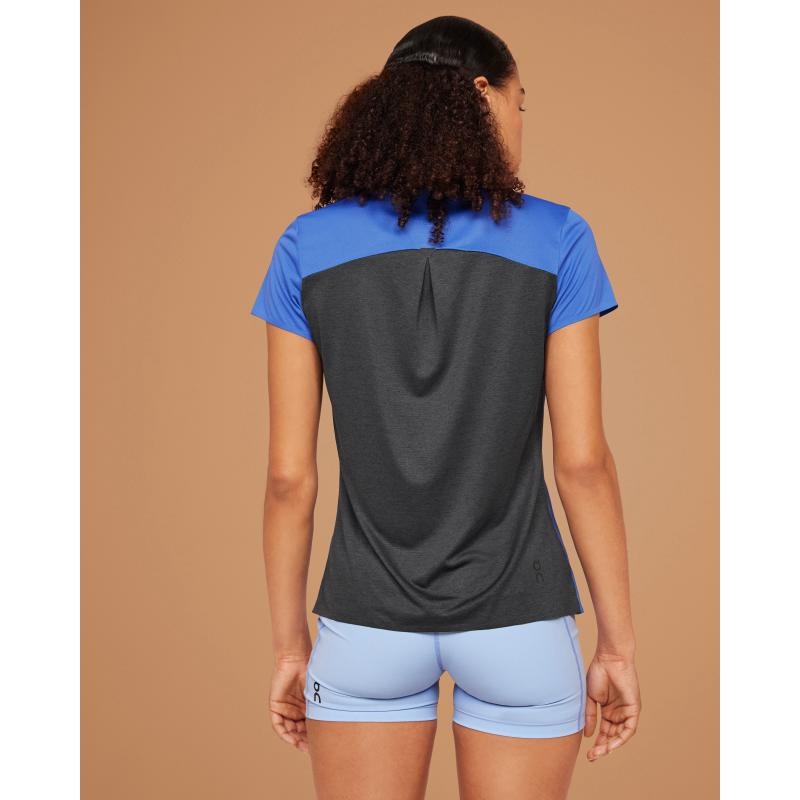 On Running Performance-T Women's T-Shirt Cobalt | Black | DTQYS-6029