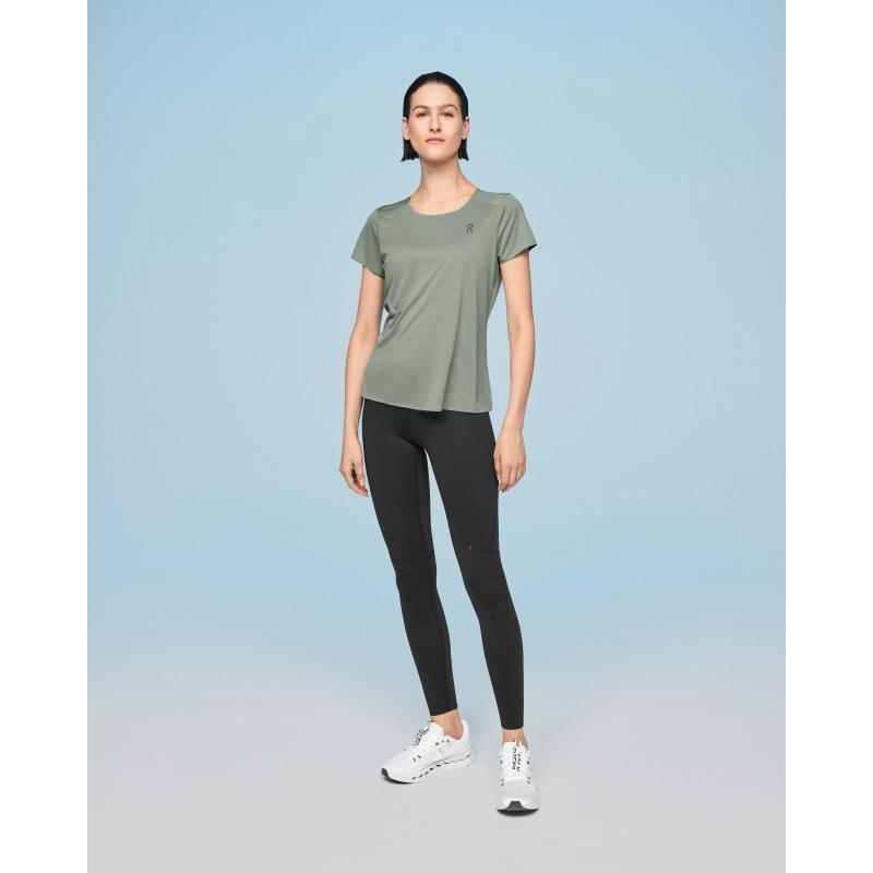 On Running Performance-T Women's T-Shirt Moss | Creek Mint | MQDFI-4906