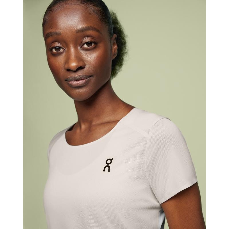 On Running Performance-T Women's T-Shirt Pearl | Undyed-White | BRYUC-7961