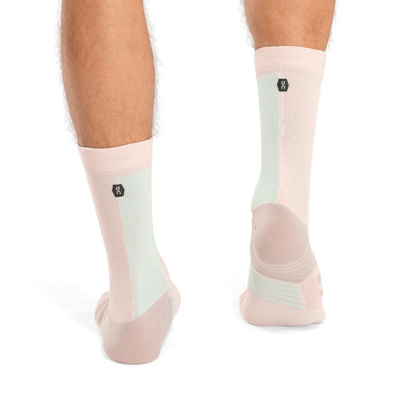 On Running Performance High Men's Sock Doe | Creek Pink | EOSGA-0723