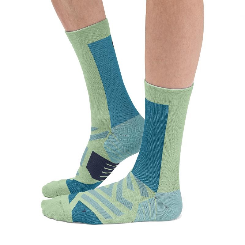 On Running Performance High Men\'s Sock Meadow | Niagara Green | FUCTZ-2460