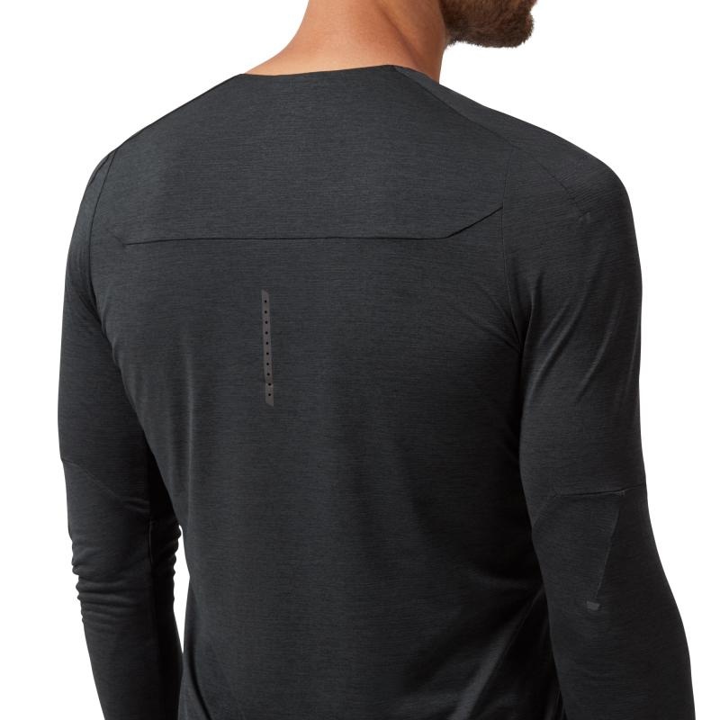 On Running Performance Long-T Men's Long-T-Shirt Black | UTEZD-7952