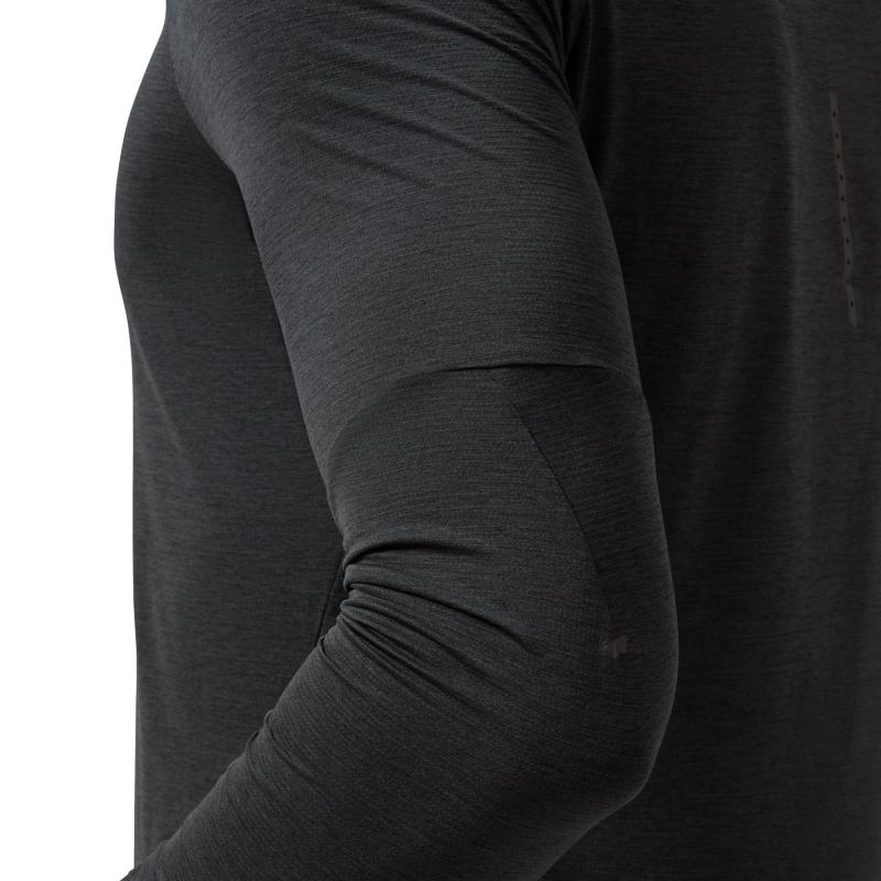 On Running Performance Long-T Men's Long-T-Shirt Black | UTEZD-7952