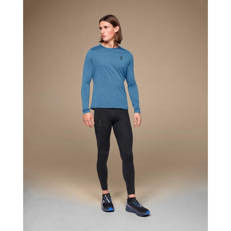 On Running Performance Long-T Men's Long-T-Shirt Stellar Blue | SJUMA-2970