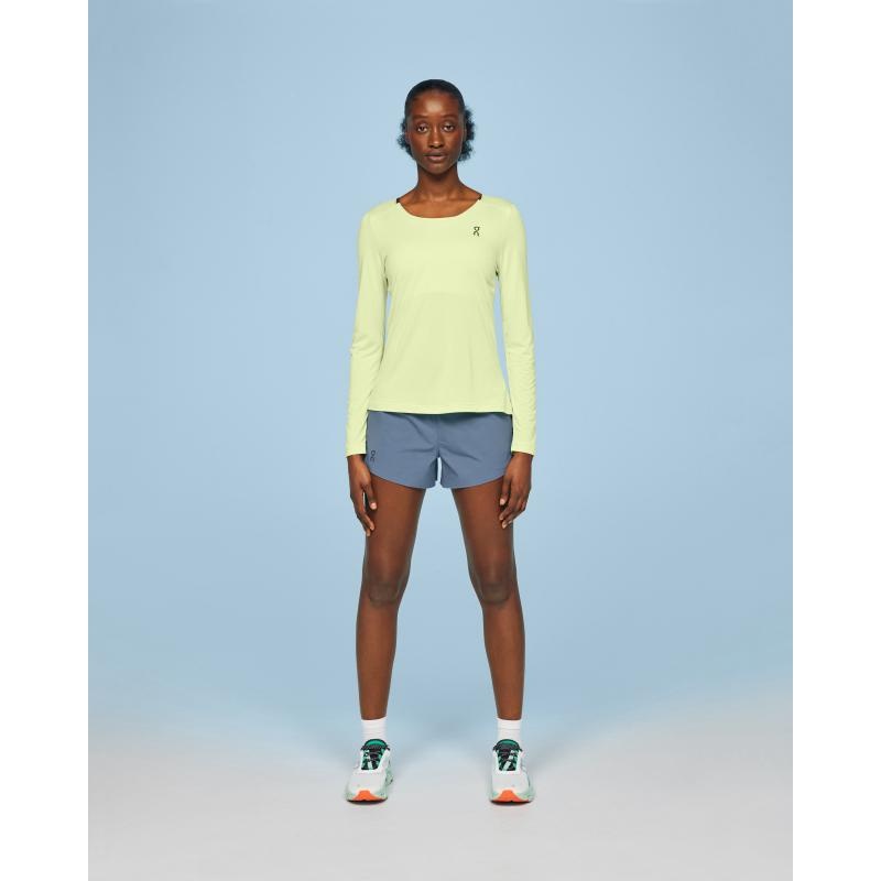 On Running Performance Long-T Women's Long-T-Shirt Hay Yellow | FQKDM-4296