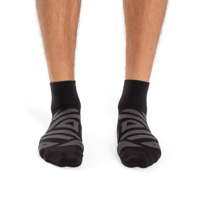 On Running Performance Mid Men's Sock Black | Shadow | TGOQN-2398